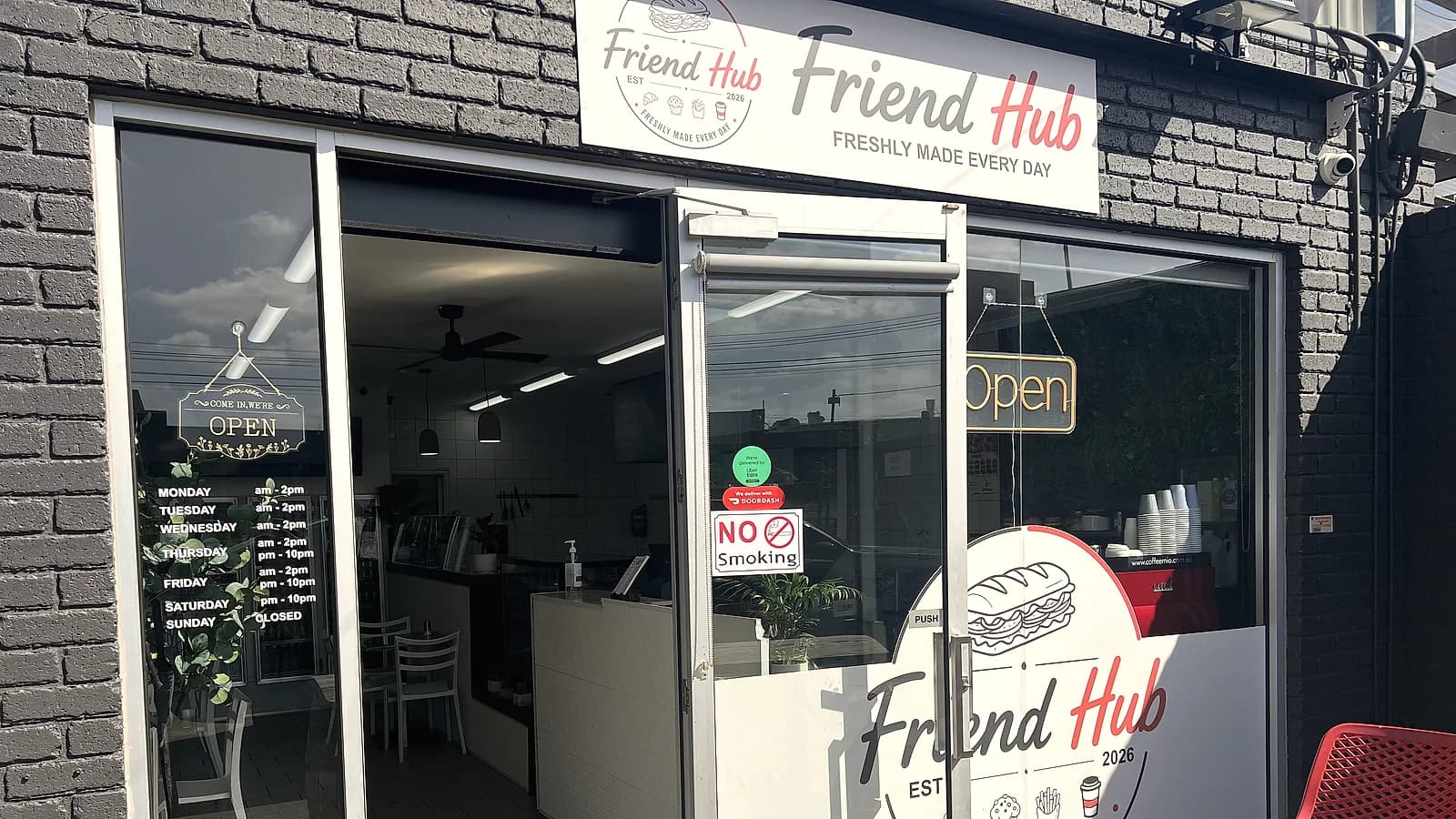 Friend Hub's shopfront on Webb Road, Airport West