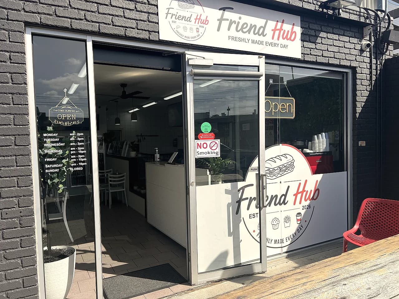 Friend Hub's shopfront on Webb Road, Airport West